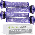 4pk Filter Set Replacement for Dyson Absolute Animal Motorhead V8+, V8, V7, V6, DC62, DC61, DC59, DC58 Vacuum, 4 Pre Filters, Replaces Part # 965661-01